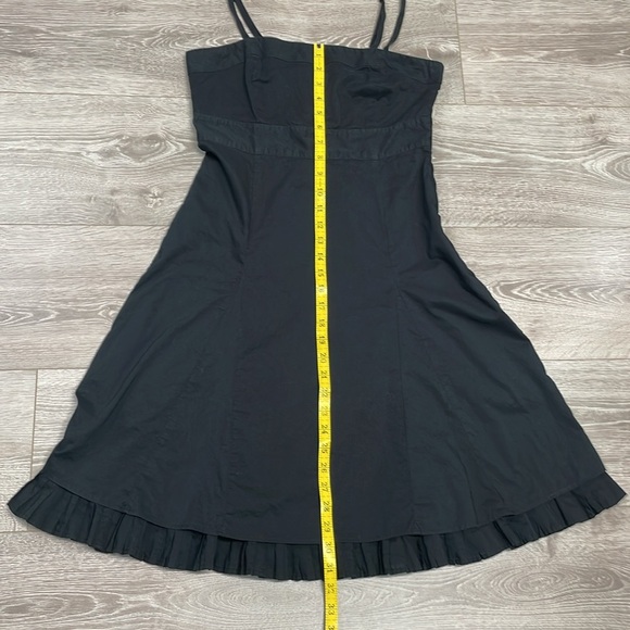 Gap Cotton Spaghetti Strap Fit and Flare Ruffled Hem Dress 8 - Picture 12 of 16
